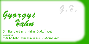 gyorgyi hahn business card